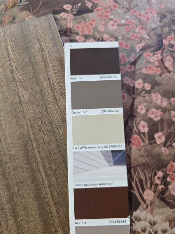 Sample – Paulownia - Wood Veneer WIDE Wallpaper - Light Walnut