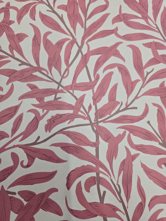 Willow Leaf Wallpaper - Burnt Red
