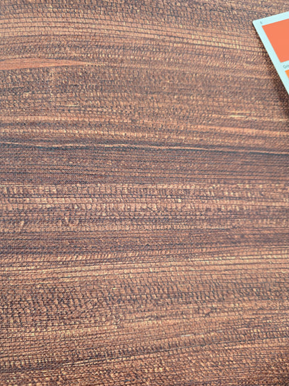 Vinyl Grasscloth Wallpaper - Red Orange