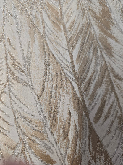 Bulu Luxury Bead Wallpaper – Beige Gold