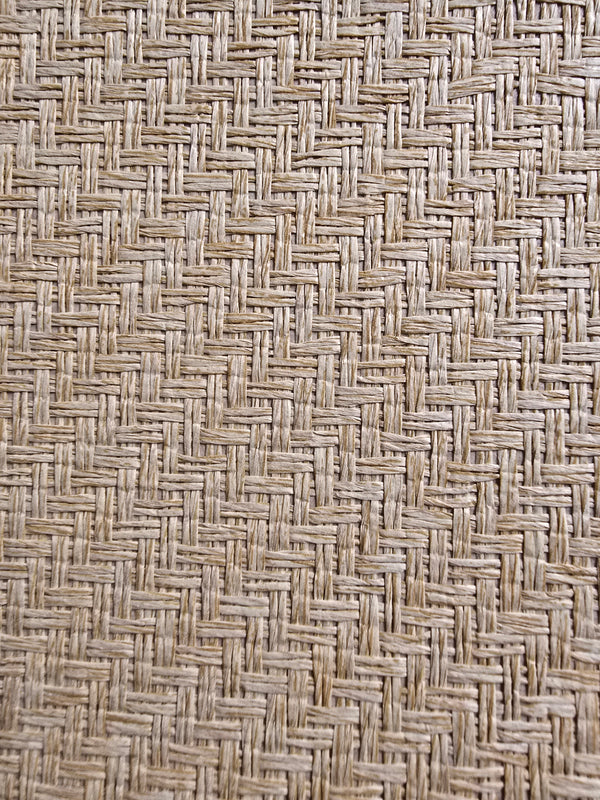 Sample - Japanese Summerhouse - Handmade Grasscloth Wallpaper - Walnut Groove