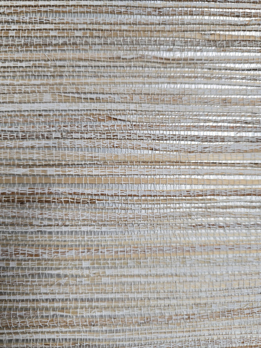 Hemp Revolution - 100% Hemp Wallpaper - White with Neutral