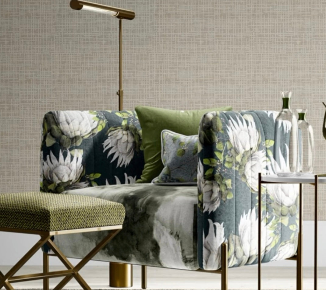 King Protea Upholstery Fabric - 4 Colours