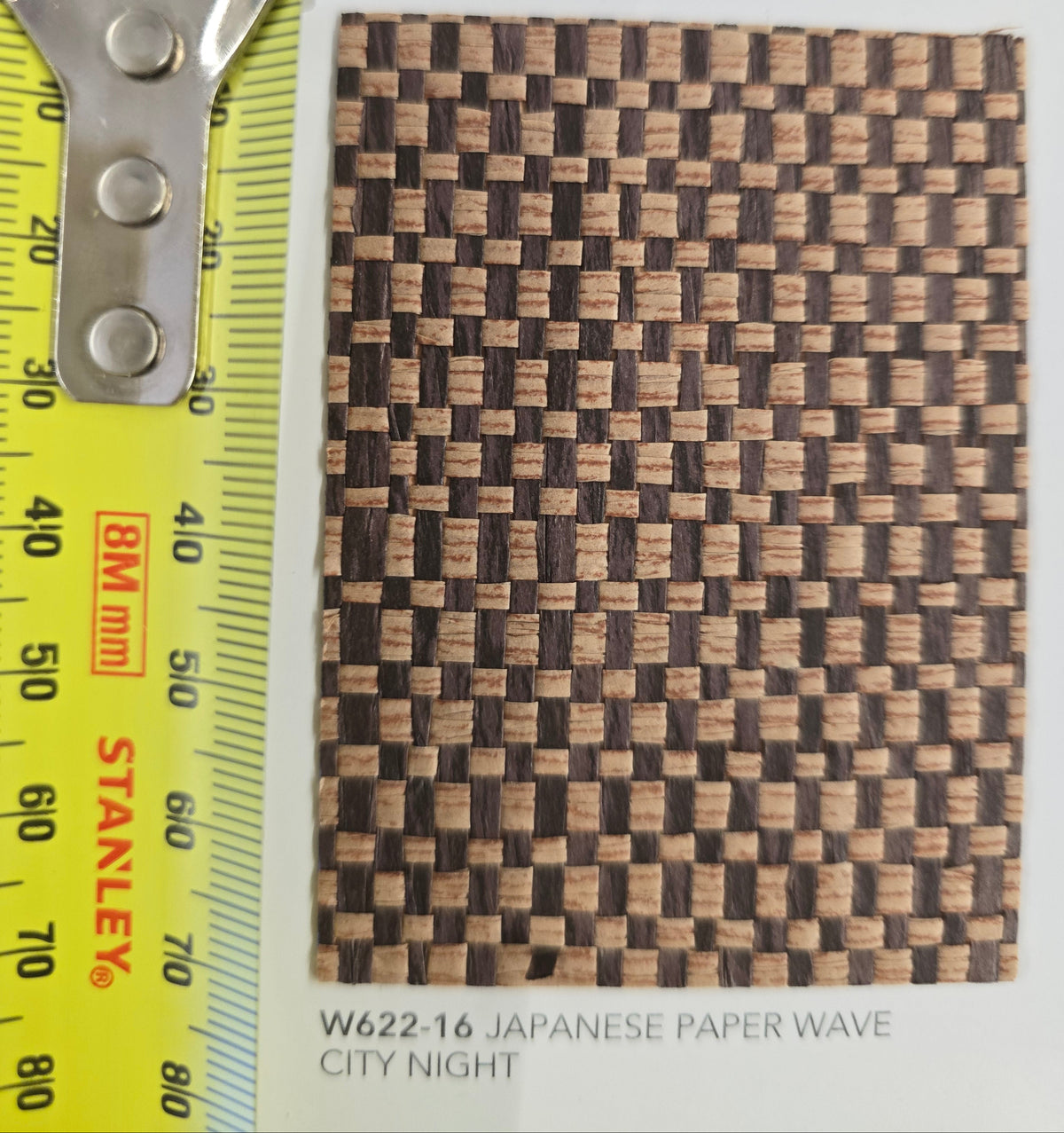 Sample - Japanese Paper Weave Wide Wallpaper - City Night