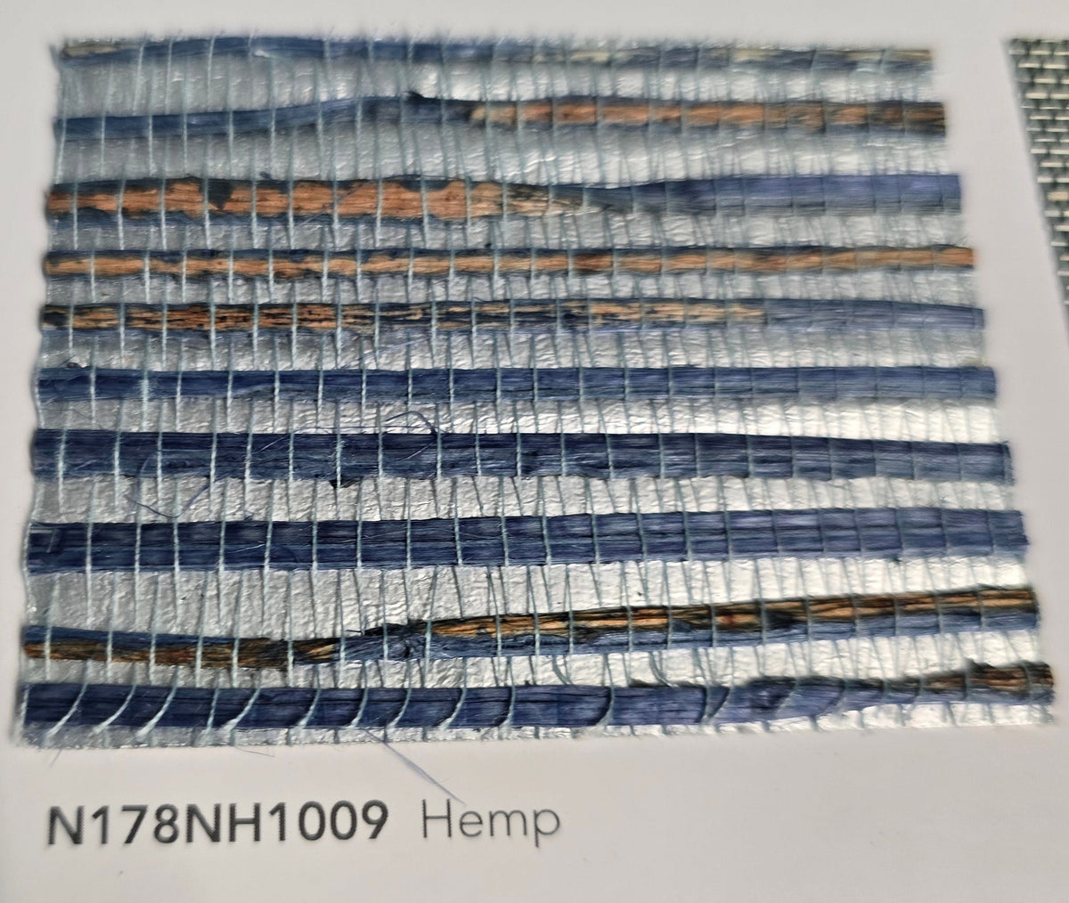 Hemp Revolution - 100% Hemp Wallpaper - Blue Mirror
