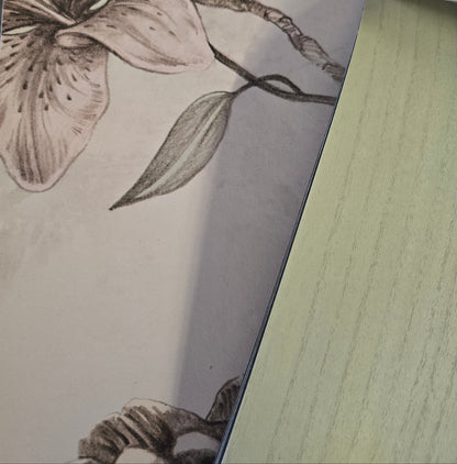 Paulownia - Wood Veneer WIDE Wallpaper - Green Wash