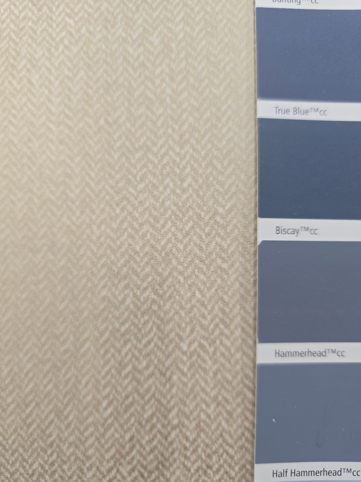 Mini Chevron Wallpaper - Subtle Gold - LAST 20 ROLLS