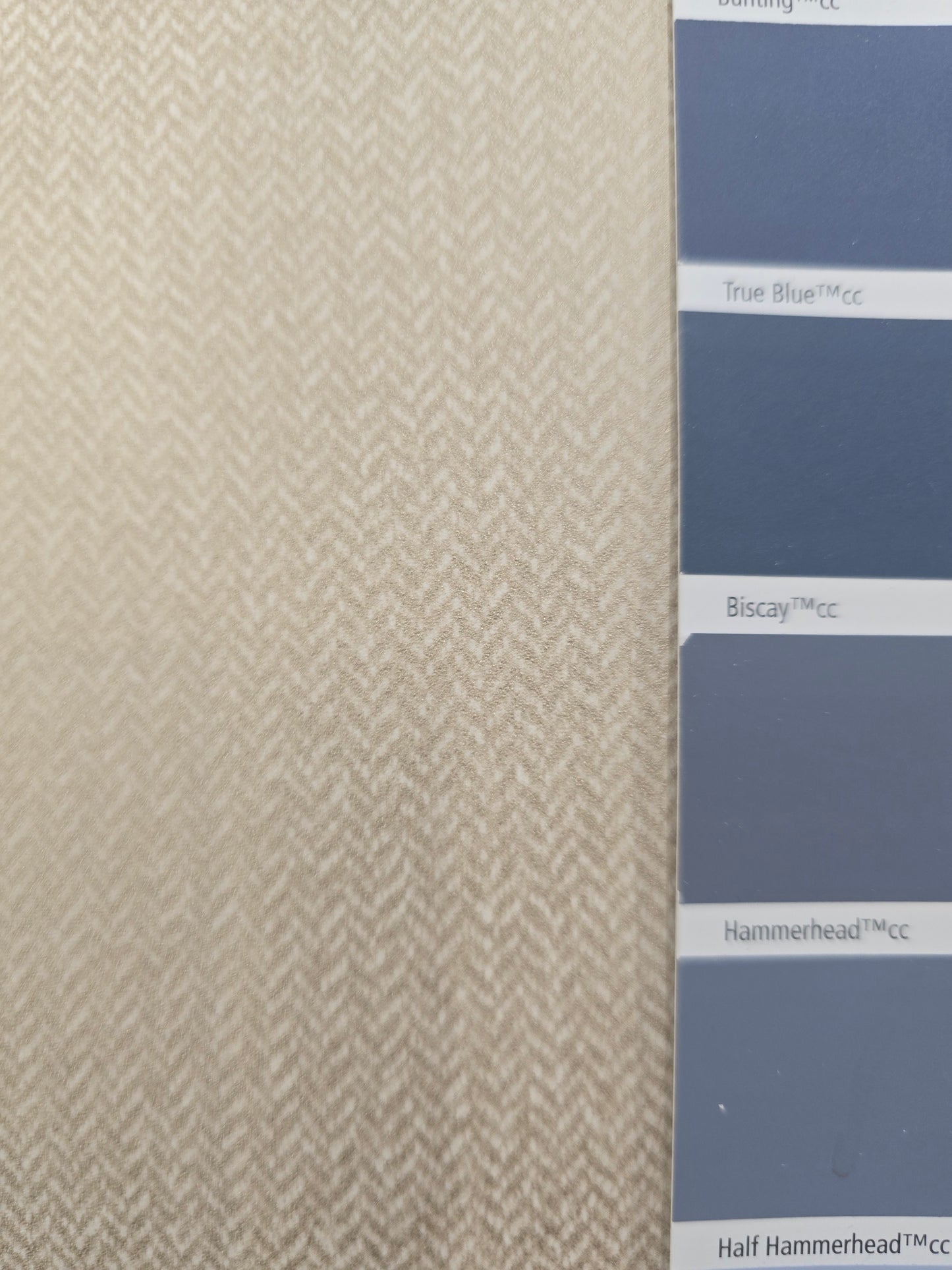 Mini Chevron Wallpaper - Subtle Gold - LAST 20 ROLLS