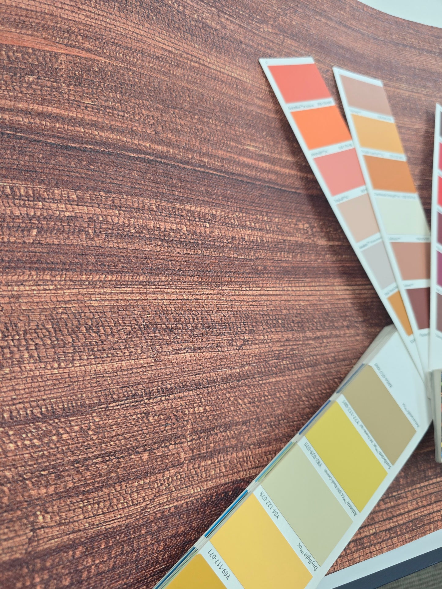 Vinyl Grasscloth Wallpaper - Red Orange