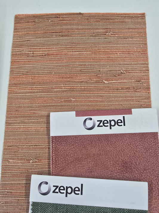 Genuine Grasscloth Wallpaper - Magenta Orange