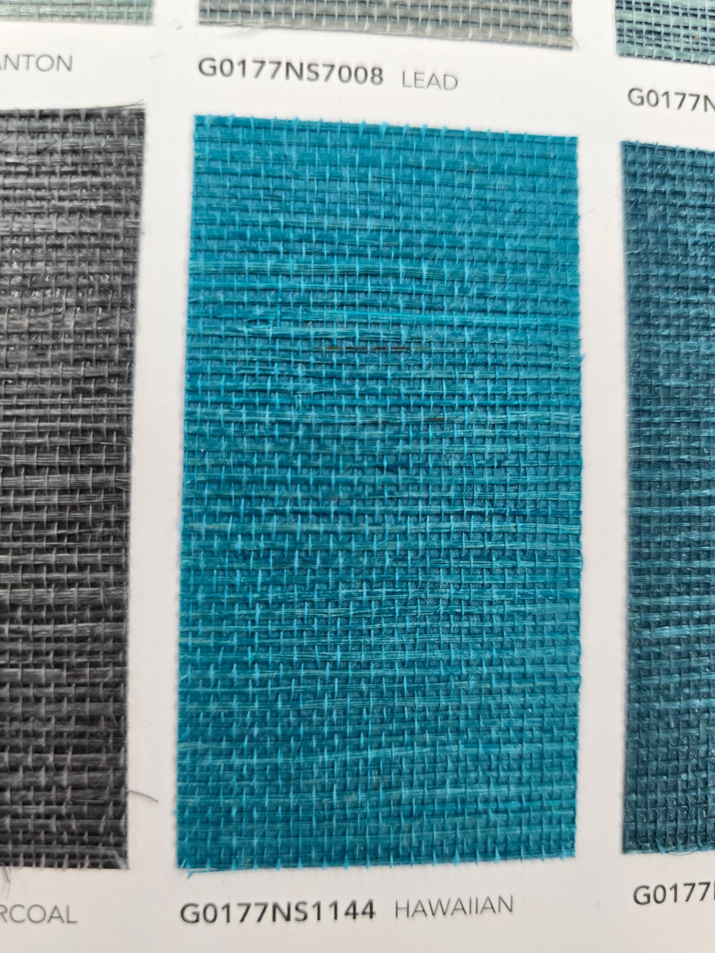 Bali 2 - Grasscloth Wallpaper - Hawaiian Blue