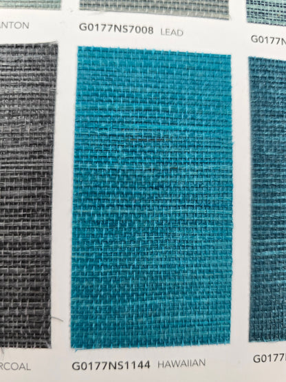 Bali 2 - Grasscloth Wallpaper - Hawaiian Blue