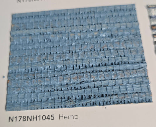 Hemp Revolution - 100% Hemp Wallpaper - Straight Baby Blue