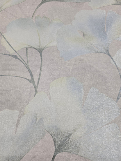 Elara Ginkgo Wallpaper – Aqua Blue