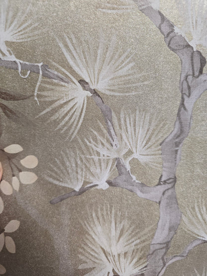 Pine Shadow Wisteria Wallpaper – Gold