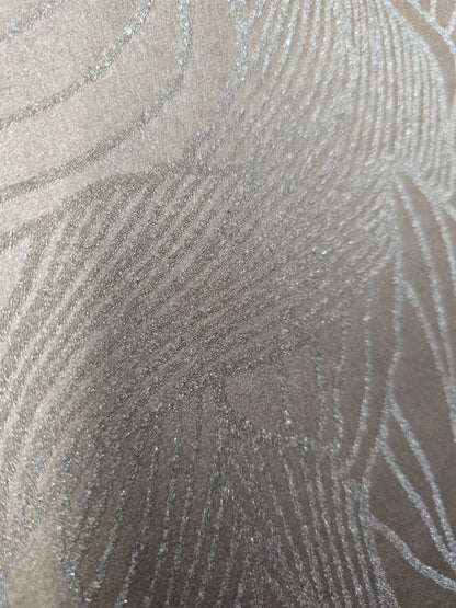 Florelle Velvet Flock Wallpaper – Mocha