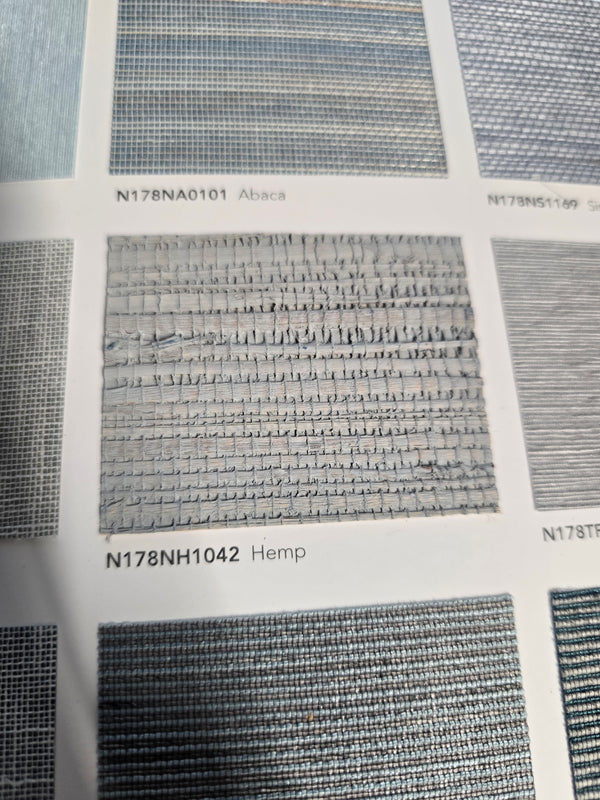 Sample - Hemp Revolution - 100% Hemp Wallpaper - Light Grey