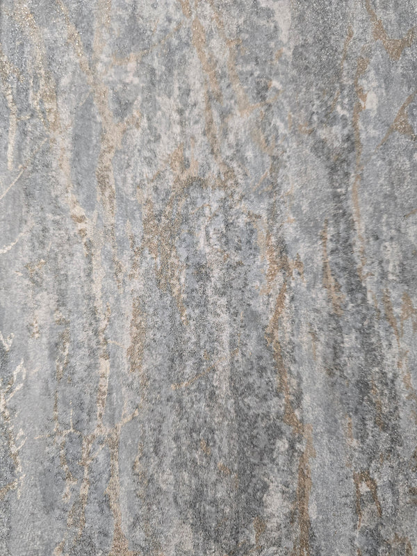 Sample – Veta Luxury Bead Wallpaper – Blue/Grey Gold