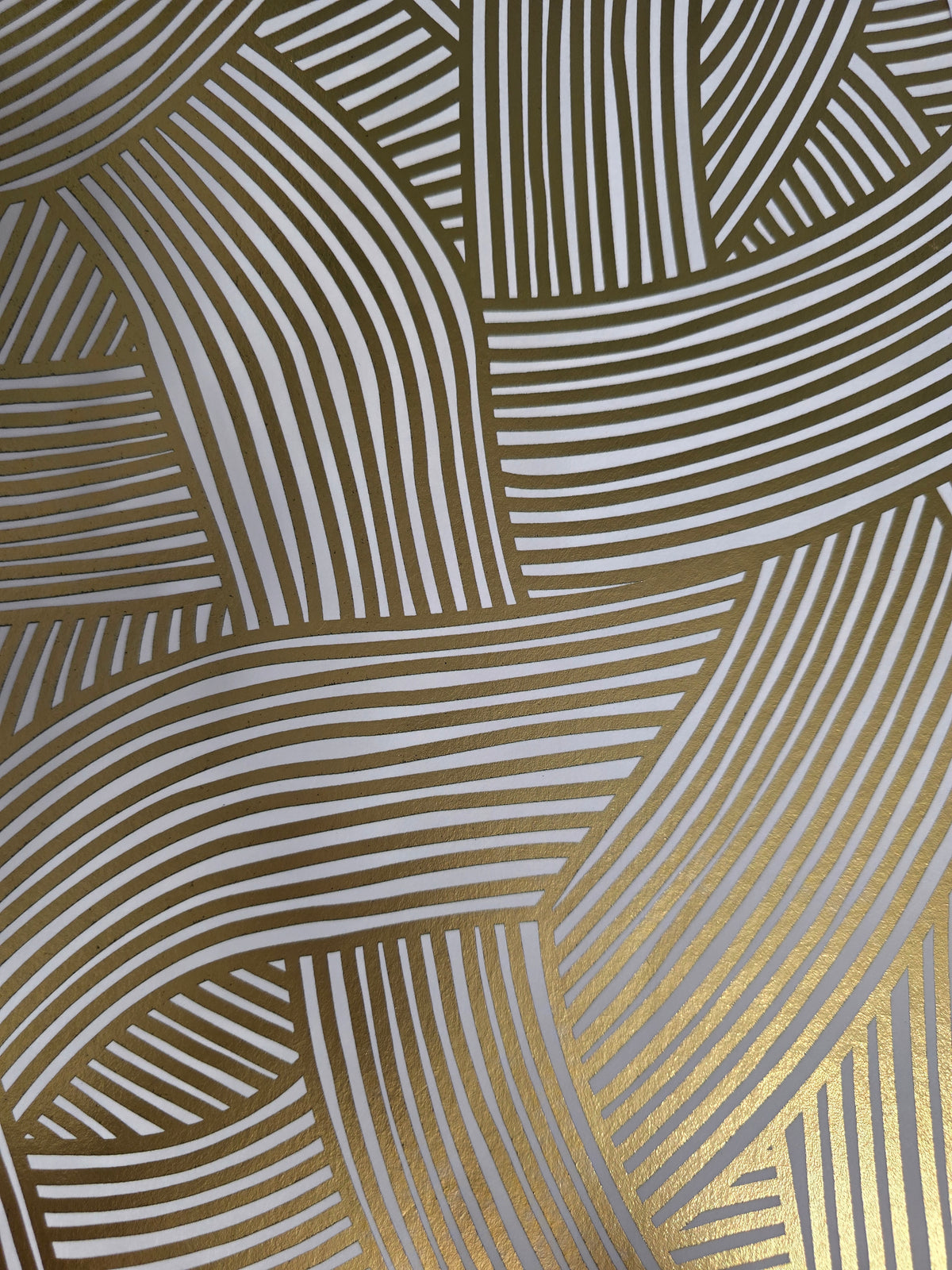 Inky Dhow – Foil Wallpaper – White/Gold