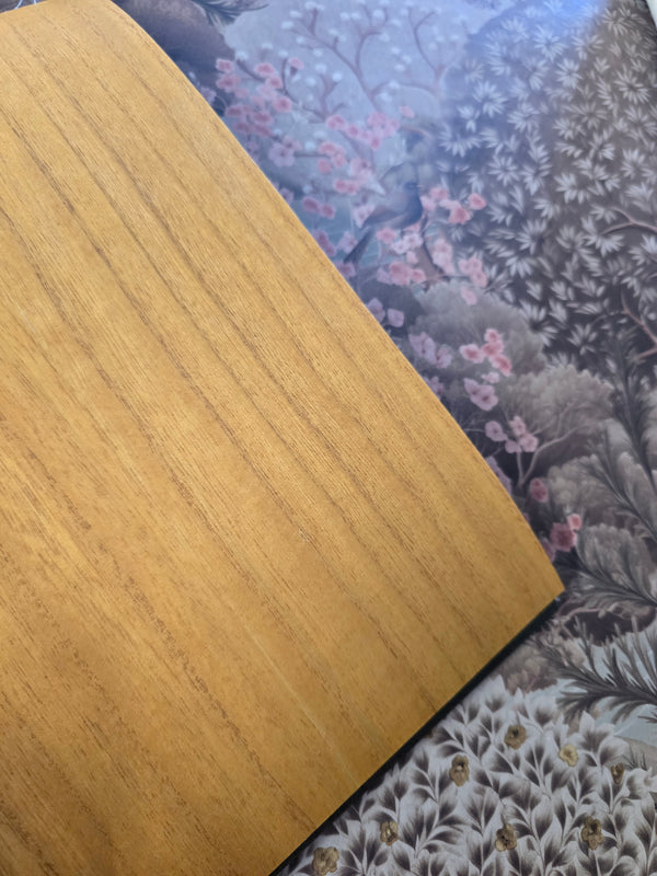 Sample – Paulownia - Wood Veneer WIDE Wallpaper - Curry