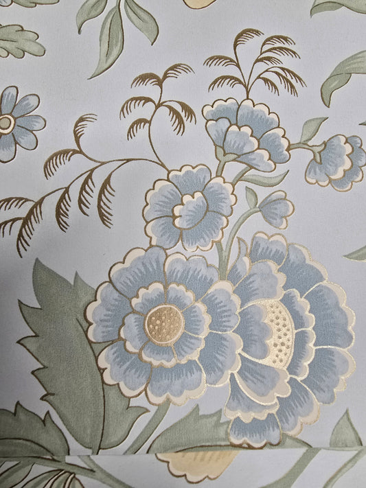 Garden Muse Wallpaper - Sky Blue