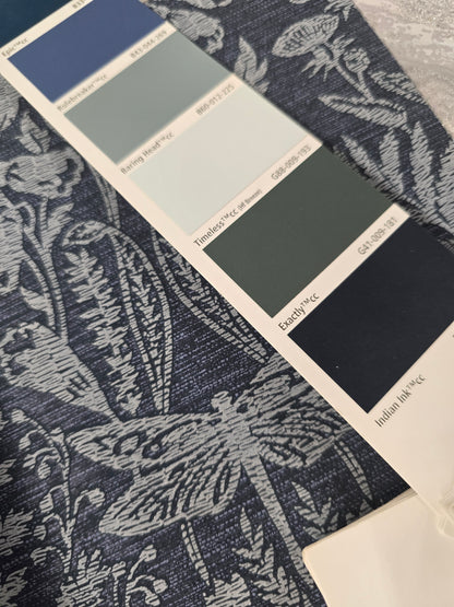Loxley Floral Tapestry Wallpaper - Navy - Last 20 Rolls