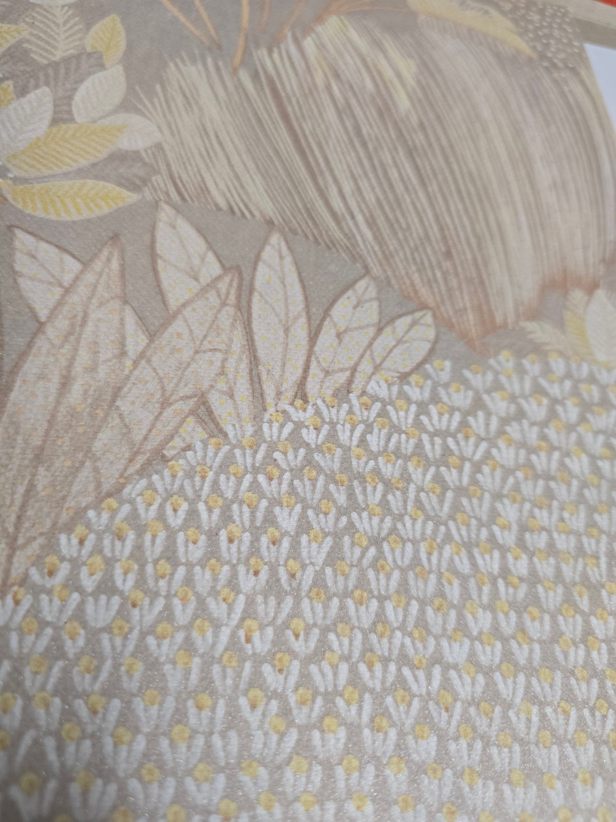 Fanned Trees Wallpaper – Beige Shimmer