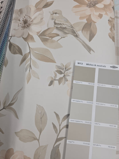 The Bird Garden Wallpaper - Neutral