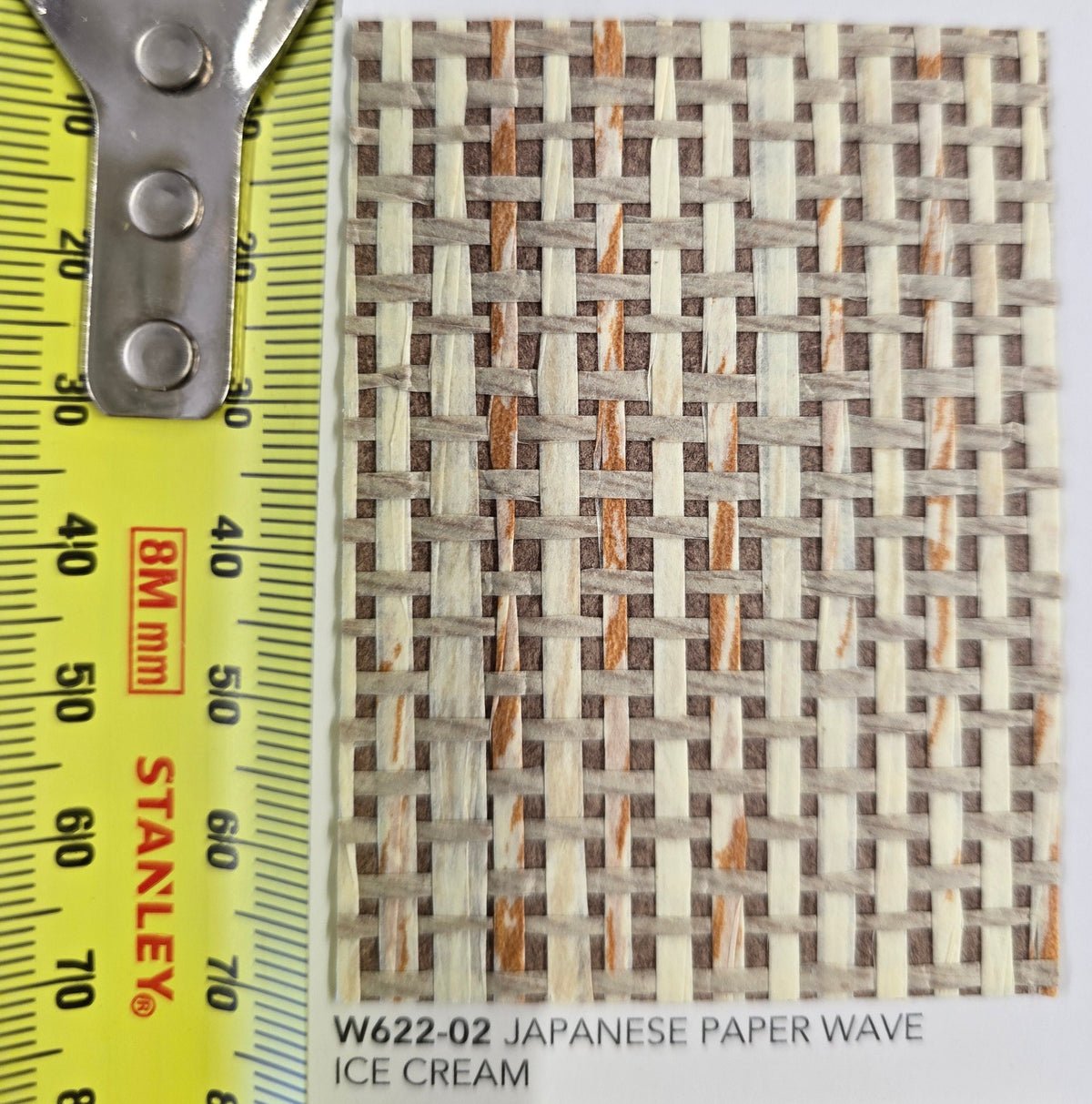 Japanese Paper Weave Wide Wallpaper - Ice Cream