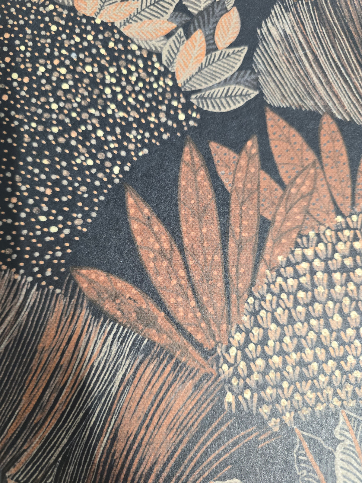 Fanned Trees Wallpaper – Charcoal