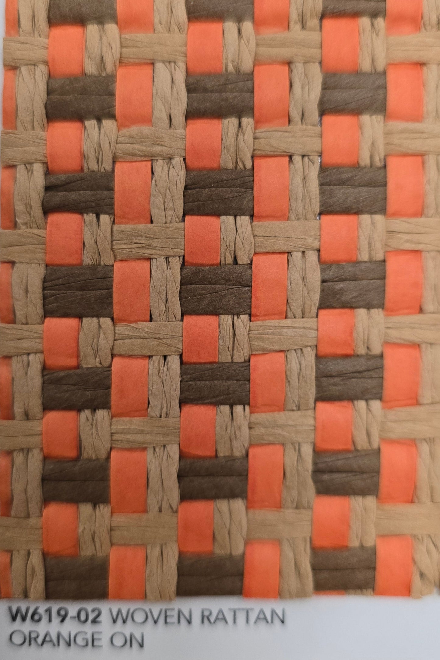 Woven Rattan - Grasscloth Wallpaper - Mandarin