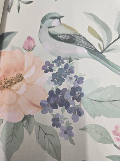 The Bird Garden - Wallpaper - Beige / Pink