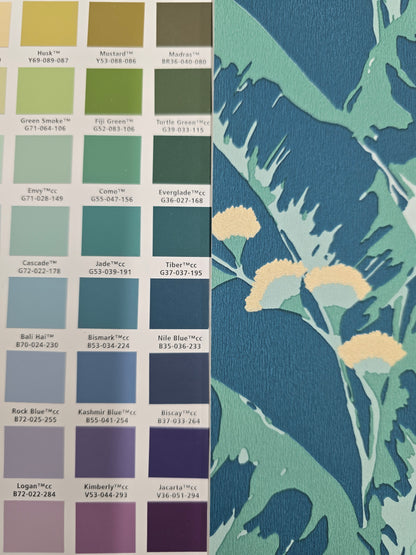 Escapade Epopee Wallpaper - Peacock Blue & Gold
