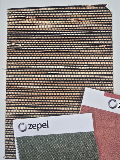 Genuine Grasscloth Wallpaper - Black