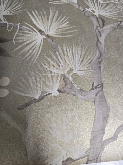 Pine Shadow Wisteria Wallpaper – Gold