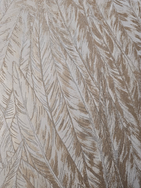 Sample – Bulu Luxury Bead Wallpaper – Beige Gold