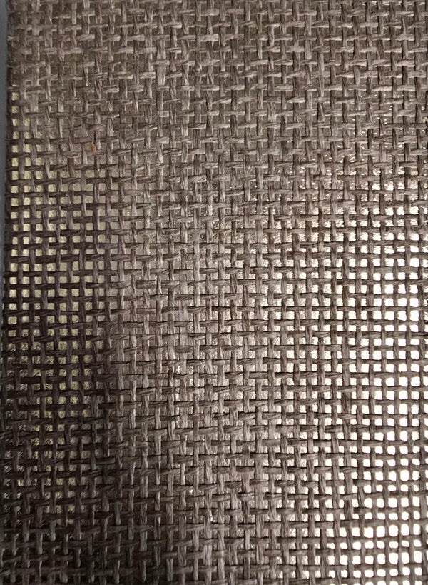 Sample - Burlap Fine Weave Grasscloth Wallpaper - Jute on Gold