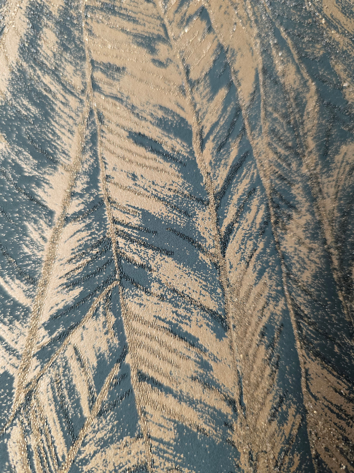 Bulu Luxury Bead Wallpaper – Teal Gold