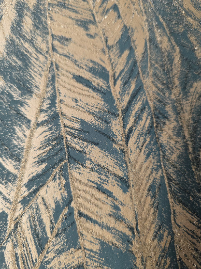 Bulu Luxury Bead Wallpaper – Teal Gold