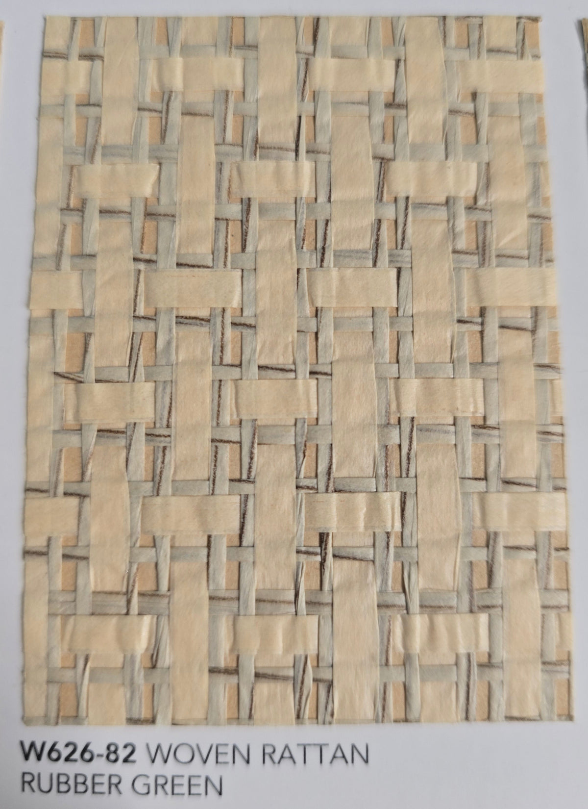 Natural Woven Rattan Wide Wallpaper – Rubber Green
