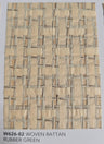 Natural Woven Rattan Wide Wallpaper – Rubber Green