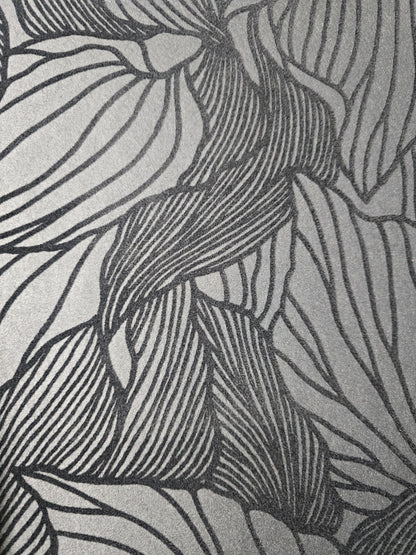 Florelle Velvet Flock Wallpaper – Navy