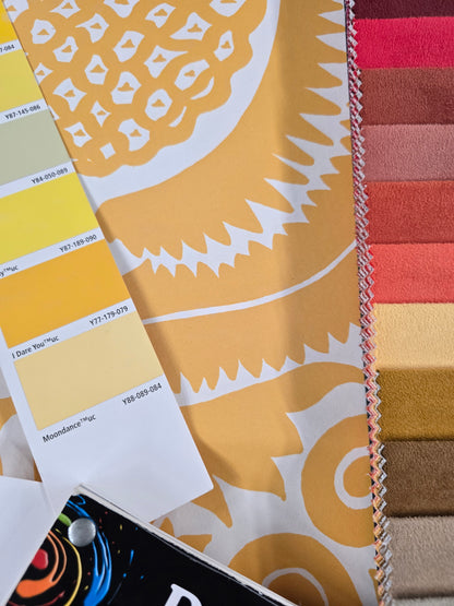 Zappa - Custom Sized Wallpaper Mural (per m2) - Yellow