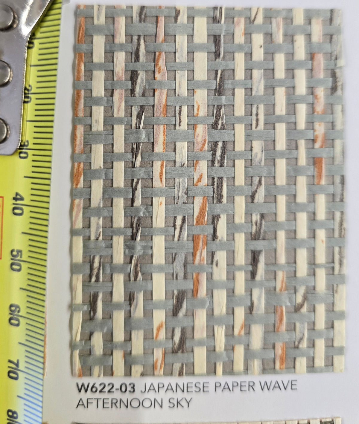 Japanese Paper Weave Wide Wallpaper - Afternoon Sky