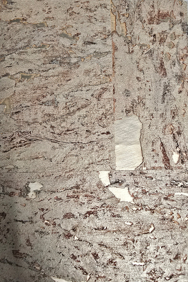 Sample - Cork Metallic Wallpaper - Browns/Copper