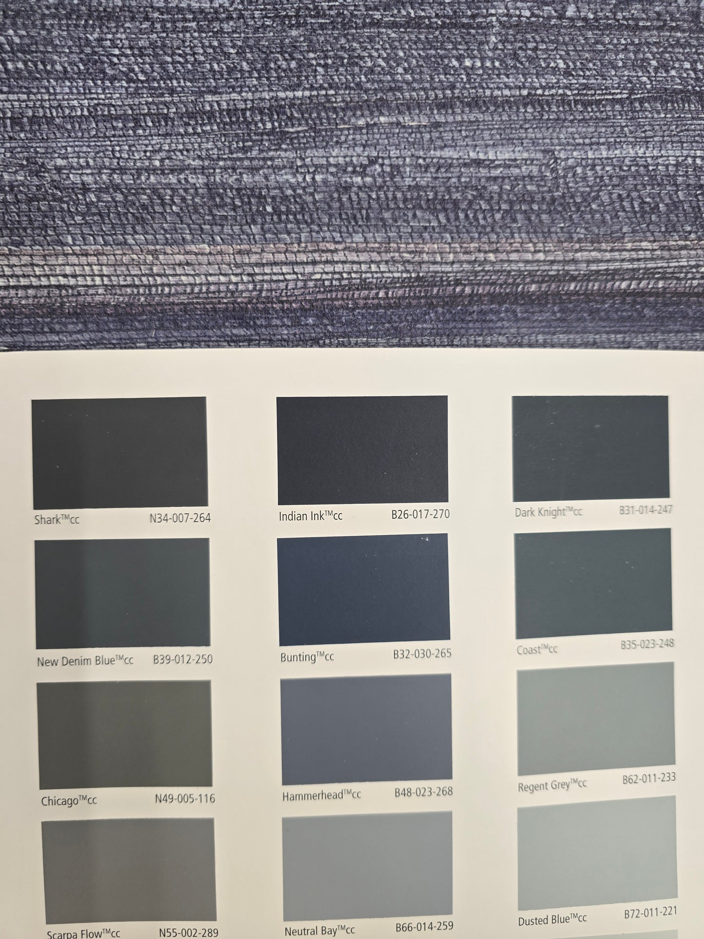 Vinyl Grasscloth Wallpaper - Blue Ocean