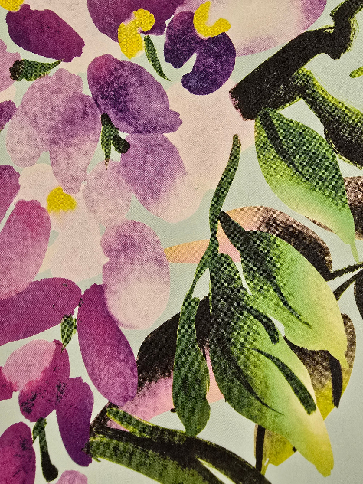 Trailing Wisteria - Hybrid Mural  - Amethyst