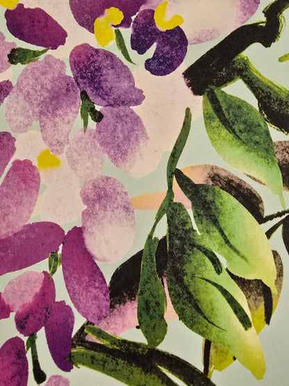 Trailing Wisteria - Hybrid Mural  - Amethyst