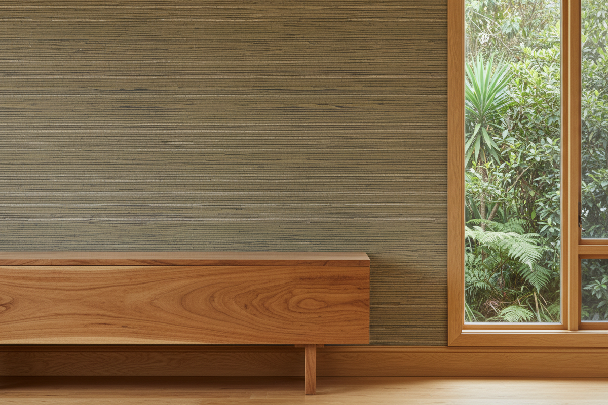 Genuine Grasscloth Wallpaper - Khaki