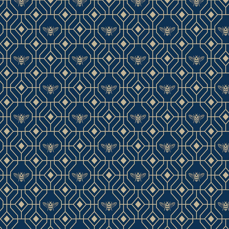 Art Deco Bee Wallpaper - 3 Colours
